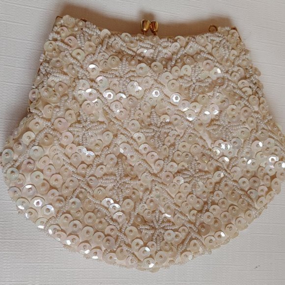 Vintage Hand Beaded Evening Purse Du-Val Made in Hong Kong - Picture 3 of 7